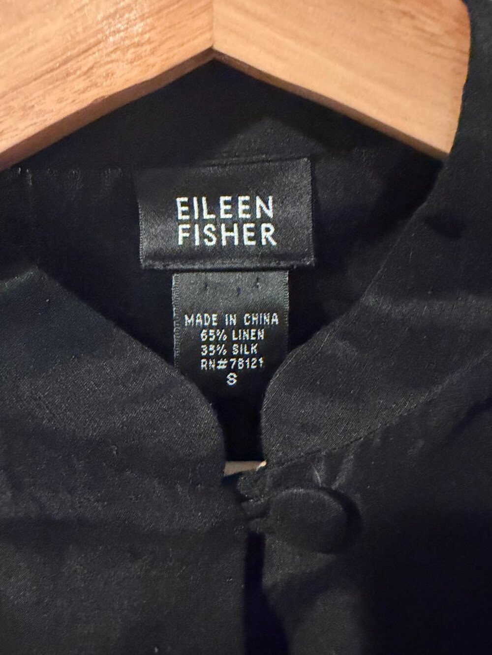 Eileen Fisher Size S Women's Silk and Linen Blend Black Suit